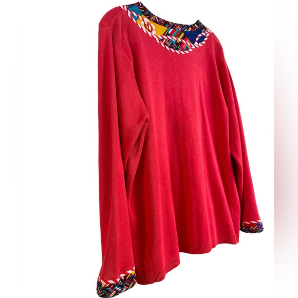 Koos of Course Silk & Cotton Cardigan Mixed Media Art to Wear Flamboyant Medium - Picture 15 of 16